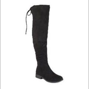 Black Over the knee boots. Size 10, wide calf.